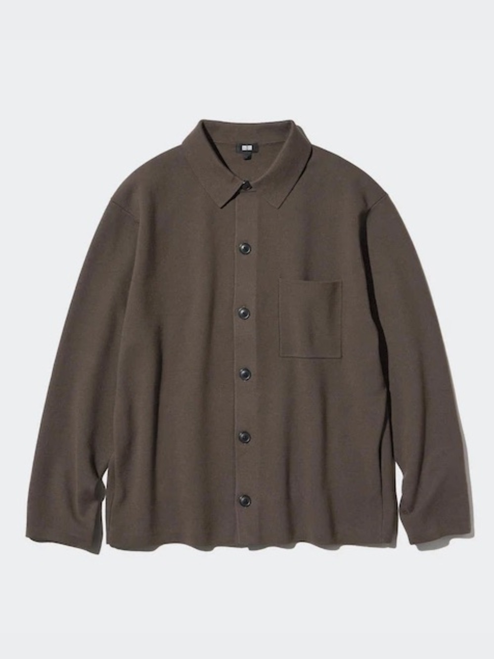 Uniqlo Milano Ribbed Shirt Collar Cardigan Size L